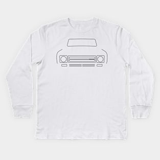 IH Scout II 4x4 1979 outline graphic (black) Kids Long Sleeve T-Shirt